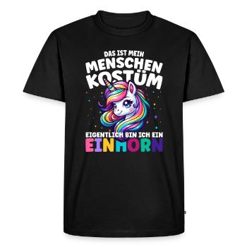 Unicorn Costume Carnival Carnival Carnival - Men's Premium Organic T-Shirt - black - Front - Nico (187cm)