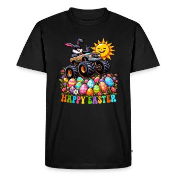 Monster Truck Boys Panier de Pâques lapin de Pâques Merry - T-shirt Premium bio Homme - noir - Devant - Nico (187cm)