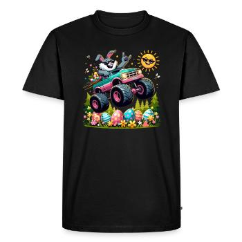 Monster Truck Boys Panier de Pâques lapin de Pâques Merry - T-shirt Premium bio Homme - noir - Devant - Nico (187cm)