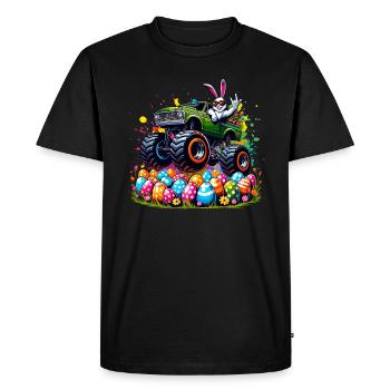 Monster Truck Boys Panier de Pâques lapin de Pâques Merry - T-shirt Premium bio Homme - noir - Devant - Nico (187cm)