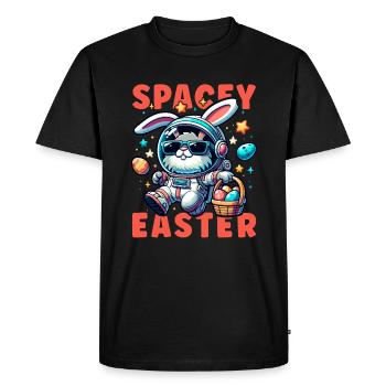 Lapin de Pâques Astronaute Garçons Filles Panier De Pâques - T-shirt Premium bio Homme - noir - Devant - Nico (187cm)