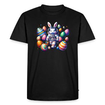 Lapin de Pâques Astronaute Garçons Filles Panier De Pâques - T-shirt Premium bio Homme - noir - Devant - Nico (187cm)