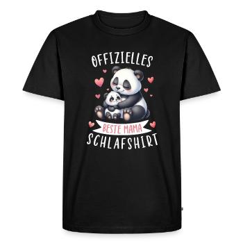 Chemise de sommeil officielle Best Mom Panda Bear Panda - T-shirt Premium bio Homme - noir - Devant - Nico (187cm)