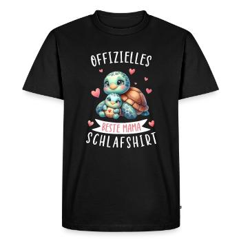 Official Best Mom Sleep Shirt Turtle - Men's Premium Organic T-Shirt - black - Front - Nico (187cm)
