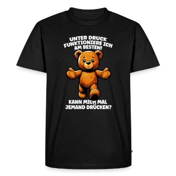 Teddy Bear Love Valentine's Day Partner Girlfriend - Men's Premium Organic T-Shirt - black - Front - Nico (187cm)