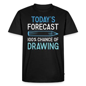 Drawer Today's Forecast Drawing - Men's Premium Organic T-Shirt - black - Front - Nico (187cm)