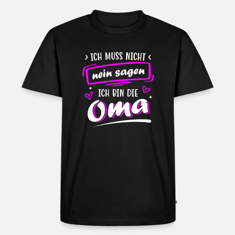Geburtstag Muttertag Werdende Oma Geschenk - Männer Premium Bio T-Shirt - Schwarz