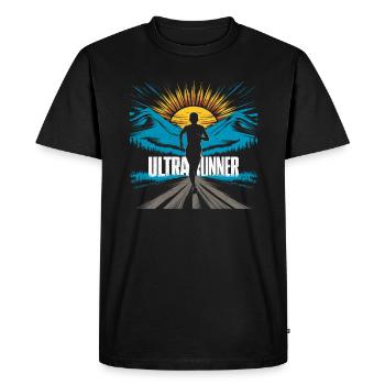 Ultramarathons Ultrarunning Coureurs d’ultramarathon - T-shirt Premium bio Homme - noir - Devant - Nico (187cm)