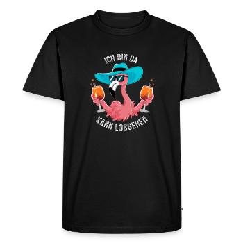 Carnival Festival Carnival Flamingo Costume - Men's Premium Organic T-Shirt - black - Front - Nico (187cm)