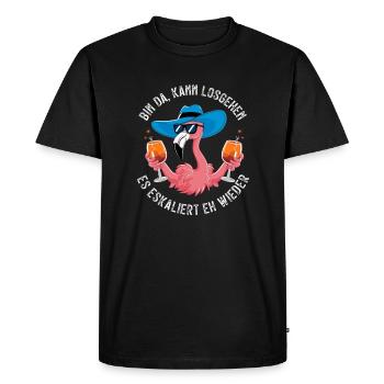 Carnival Festival Carnival Flamingo Costume - Men's Premium Organic T-Shirt - black - Front - Nico (187cm)
