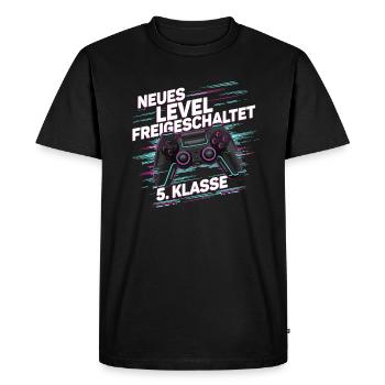 Garçons, Écolier, 5e année, Gamer, Gamer - T-shirt Premium bio Homme - noir - Devant - Nico (187cm)