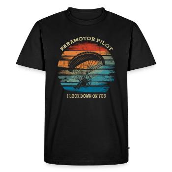 Parapente Parapente à moteur Parapente Vol Deltaplane - T-shirt Premium bio Homme - noir - Devant - Nico (187cm)