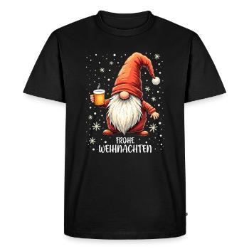 Christmas Gnome Christmas Party Outfit Funny - Men's Premium Organic T-Shirt - black - Front - Nico (187cm)
