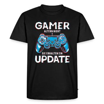 Gamer Anniversaire Mise à jour Garçons Hommes Nerd Gaming - T-shirt Premium bio Homme - noir - Devant - Nico (187cm)
