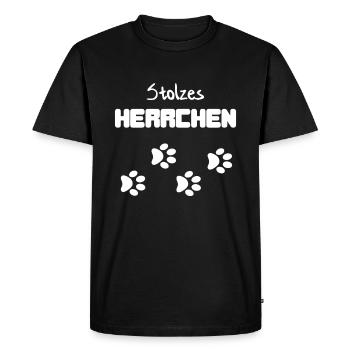 Dog master dog owner - Men's Premium Organic T-Shirt - black - Front - Nico (187cm)