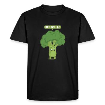 Brocoli dans les médias sociaux - T-shirt Premium bio Homme - noir - Devant - Nico (187cm)