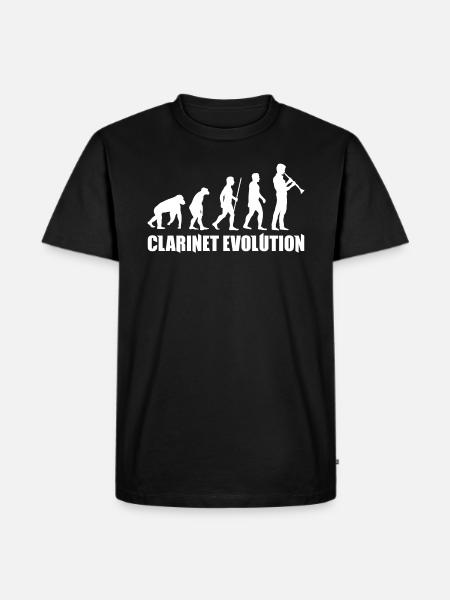 Clarinet Evolution Music T-Shirt - Men's Premium Organic T-Shirt - black