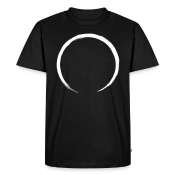 Circle grunge retro vintage splash effect - Men's Premium Organic T-Shirt - black - Front - Nico (187cm)