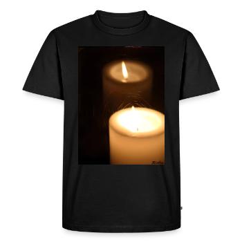 light candle - T-shirt Premium bio Homme - noir - Devant - Nico (187cm)
