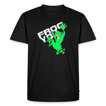 Frog You - Cheeky Frog - Men's Premium Organic T-Shirt - black - Front - Nico (187cm)