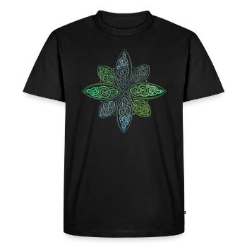 Viking Flower - Men's Premium Organic T-Shirt - black - Front - Nico (187cm)