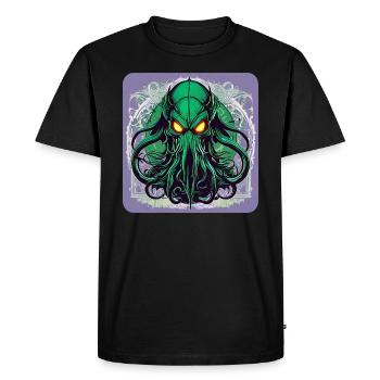 Monstres de Cthulhu dans l’univers - T-shirt Premium bio Homme - noir - Devant - Nico (187cm)