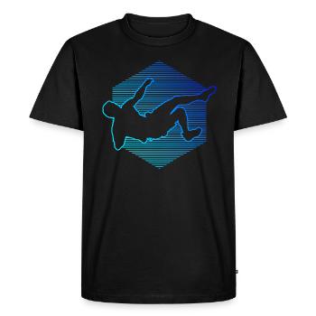 Grimpeur Escalade Hommes Escalade Femmes Escalade Bloc - T-shirt Premium bio Homme - noir - Devant - Nico (187cm)
