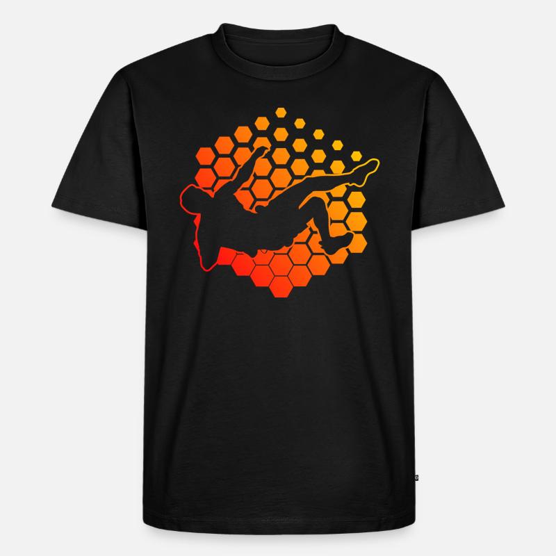 Damen Klettern Climbing Kletterer Boulder - Männer Premium Bio T-Shirt - Schwarz