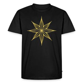 Étoile - T-shirt Premium bio Homme - noir - Devant - Nico (187cm)