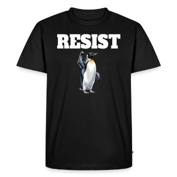 Pingouin Proteste Résistance Taxes - T-shirt Premium bio Homme - noir - Devant - Nico (187cm)