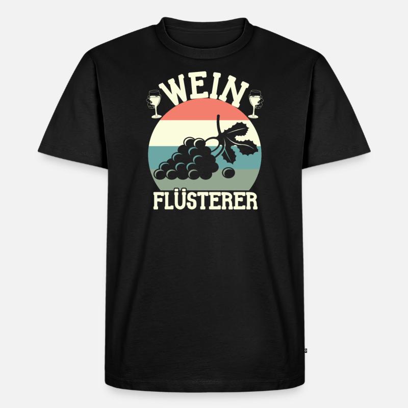 Wein Flüsterer witziges Winzer Design für Kelterer - Männer Premium Bio T-Shirt - Schwarz