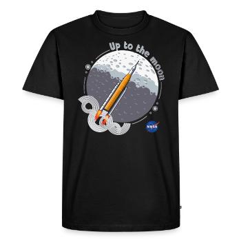 NASA Rocket Design Up To The Moon - Men's Premium Organic T-Shirt - black - Front - Nico (187cm)
