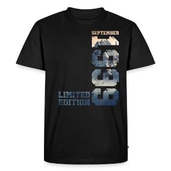 25th Birthday Original September 1999 Volume 99 - Men's Premium Organic T-Shirt - black - Front - Nico (187cm)