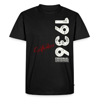 88ème Anniversaire Millésime Septembre 1936 Millésime 36 - T-shirt Premium bio Homme - noir - Devant - Nico (187cm)