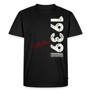 85e anniversaire Légende Septembre 1939 Né 39 - T-shirt Premium bio Homme - noir - Devant - Nico (187cm)