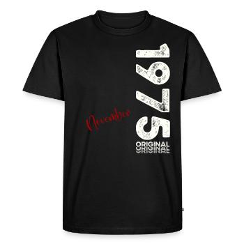 50th Birthday Original November 1975 Volume 75 - Men's Premium Organic T-Shirt - black - Front - Nico (187cm)