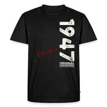 77th Birthday Original November 1947 Volume 47 - Men's Premium Organic T-Shirt - black - Front - Nico (187cm)