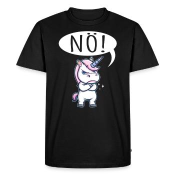 Unicorn Lower Austria funny saying grumpy - Men's Premium Organic T-Shirt - black - Front - Nico (187cm)