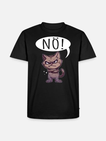 Nope Cat - Men's Premium Organic T-Shirt - black