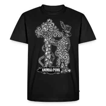 Mr. Bear Madrid SteamPunk AnimalPunk - Men's Premium Organic T-Shirt - black - Front - Nico (187cm)