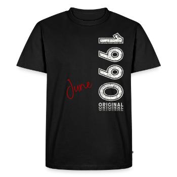 35ème anniversaire cadeau mari Original juin 1990 - T-shirt Premium bio Homme - noir - Devant - Nico (187cm)