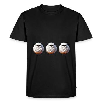 Silkie Chickens Fluffy Silky Chicken Gang - Men's Premium Organic T-Shirt - black - Front - Nico (187cm)