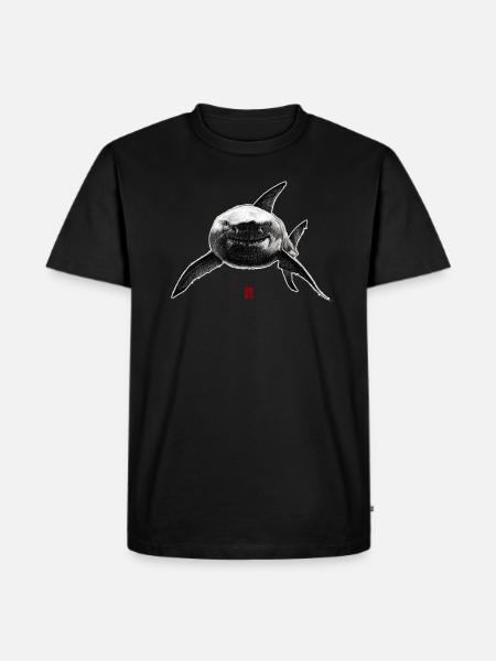Sketchy Shark - Men's Premium Organic T-Shirt - black