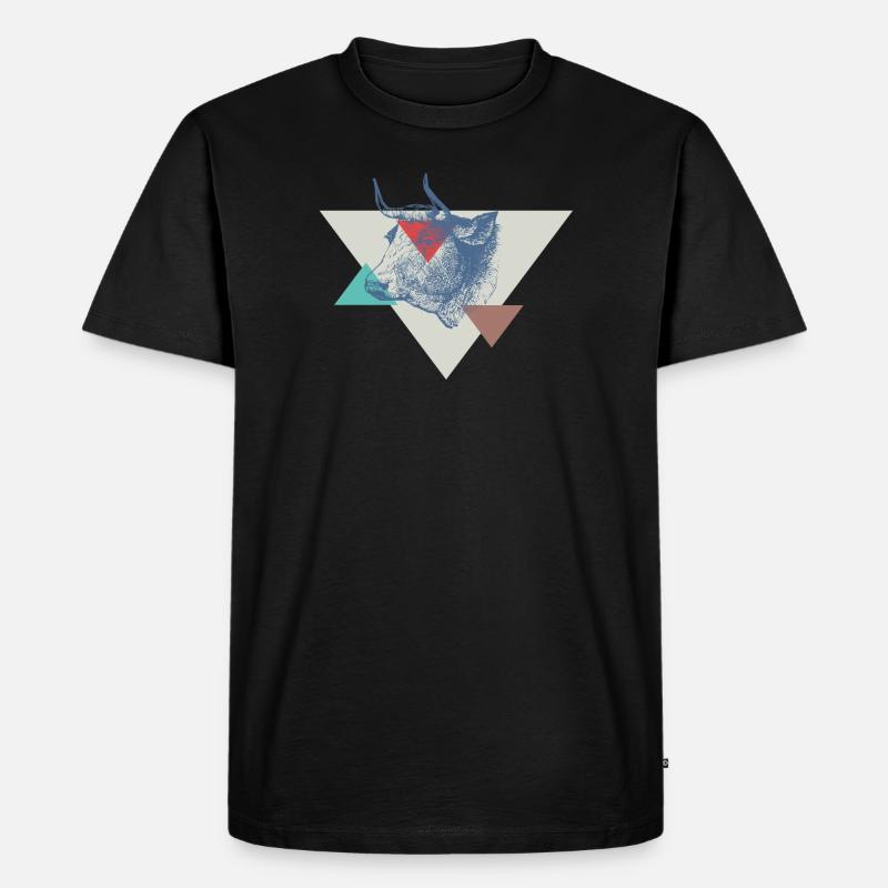 Conception de triangle de vache - T-shirt Premium bio Homme - noir