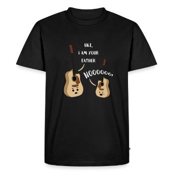 Uke I Am Your Father Shirt Ukulele Guitar Music - Men's Premium Organic T-Shirt - black - Front - Nico (187cm)