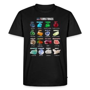 Minéraux et gemmes les plus importants aux USA - T-shirt Premium bio Homme - noir - Devant - Nico (187cm)