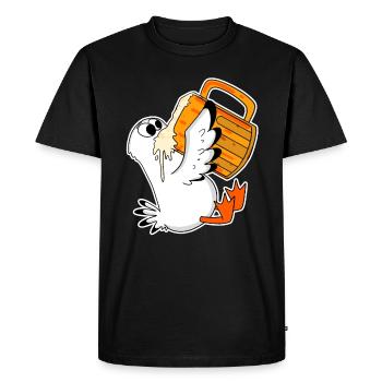 Seagull Beer Seagull North Sea Northern Germany - Men's Premium Organic T-Shirt - black - Front - Nico (187cm)