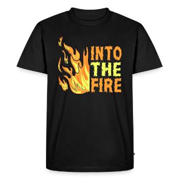 Into the Fire - In flames - Men's Premium Organic T-Shirt - black - Front - Nico (187cm)