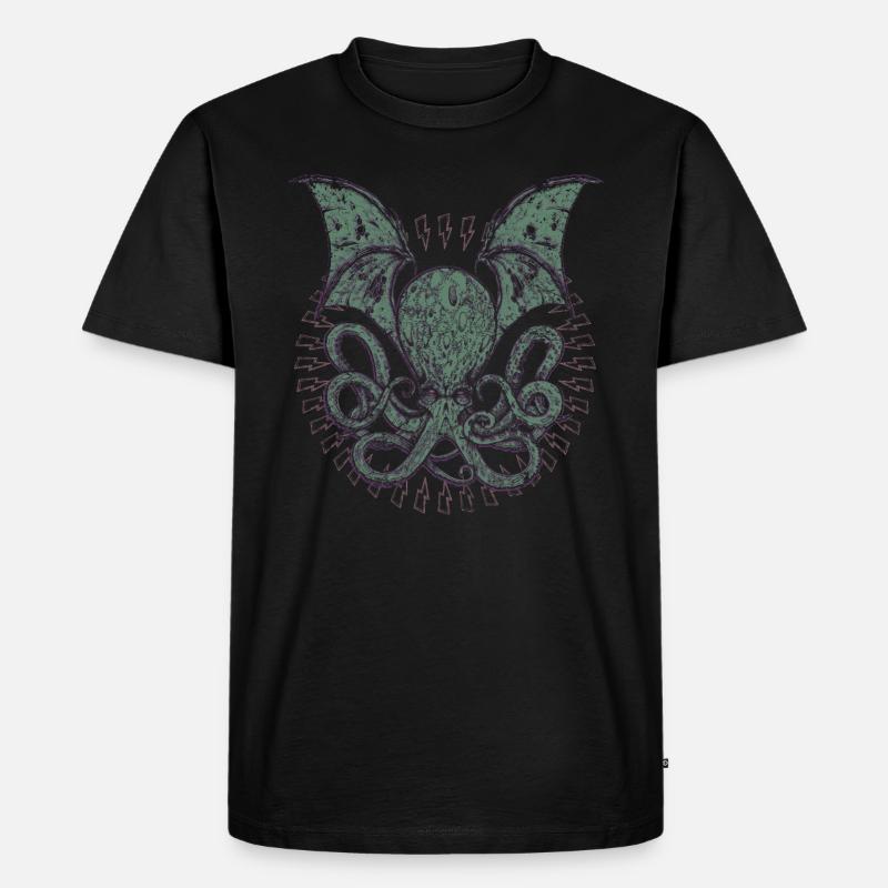 miscatonic - Männer Premium Bio T-Shirt - Schwarz