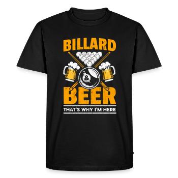 BILLARDS BEER POOL SNOOKER JOUEUR DISANT CADEAU - T-shirt Premium bio Homme - noir - Devant - Nico (187cm)